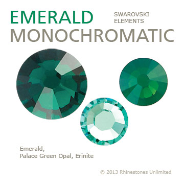 SWAROVSKI ELEMENTS - Emerald, Pacific Opal, and Erinite