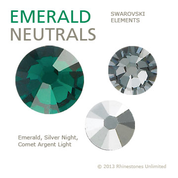 SWAROVSKI ELEMENTS - Emerald, Silver Night and Comet Argent Light