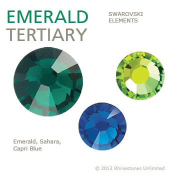 SWAROVSKI ELEMENTS - Emerald, Sahar, and Capri Blue 