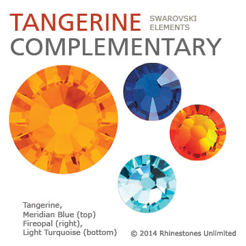 Swarovski Tangerine complementary color theme from Rhinestones Unlimited