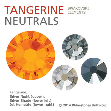 Swarovski Tangerine neutral color theme from Rhinestones Unlimited