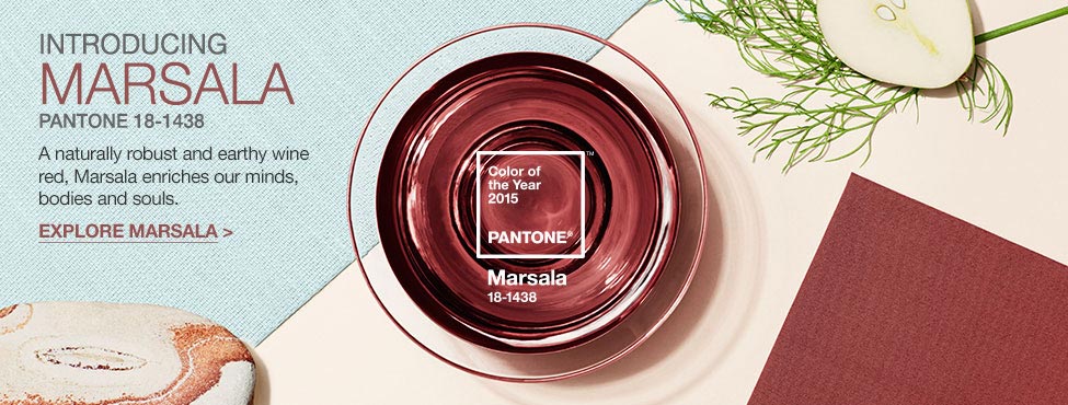 Pantone 2015 Year Marsala banner