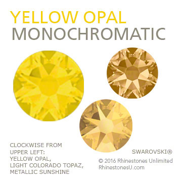 Swarovski Yellow Opal in a monochromatic color pairing