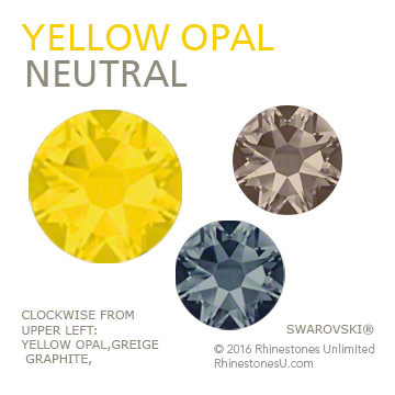 Swarovski Yellow Opal in a neutral color pairing