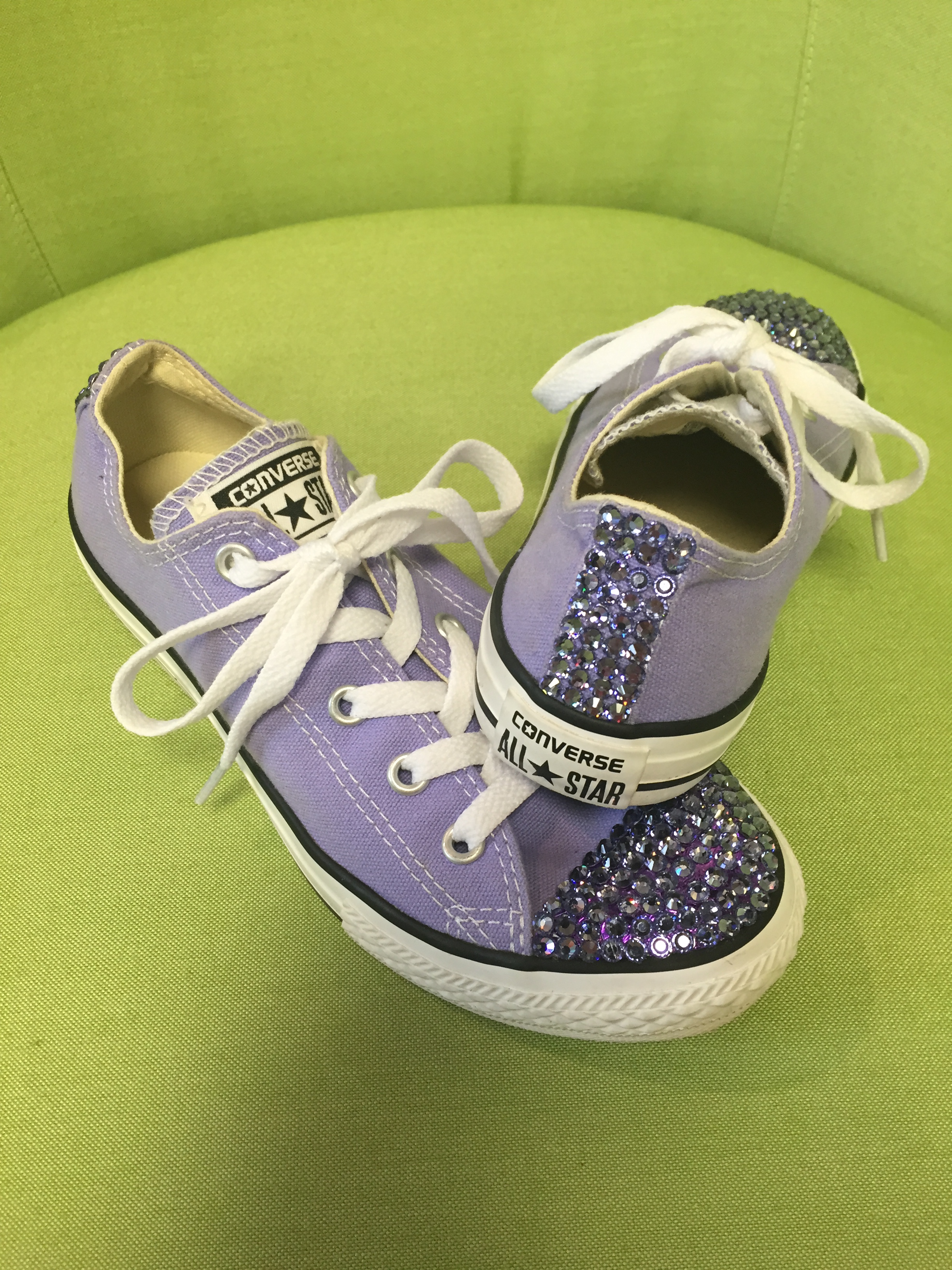 Converse- lavender with Paradise Shine