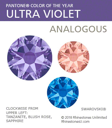 Ultra Violet analogous color crystals