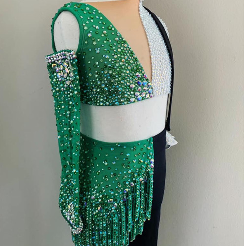 Dance Costume Inspiration from To Die For Costumes green side close