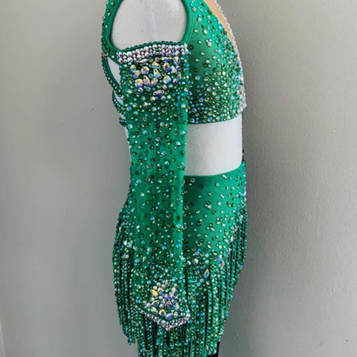 Dance Costume Inspiration from To Die For Costumes green side close