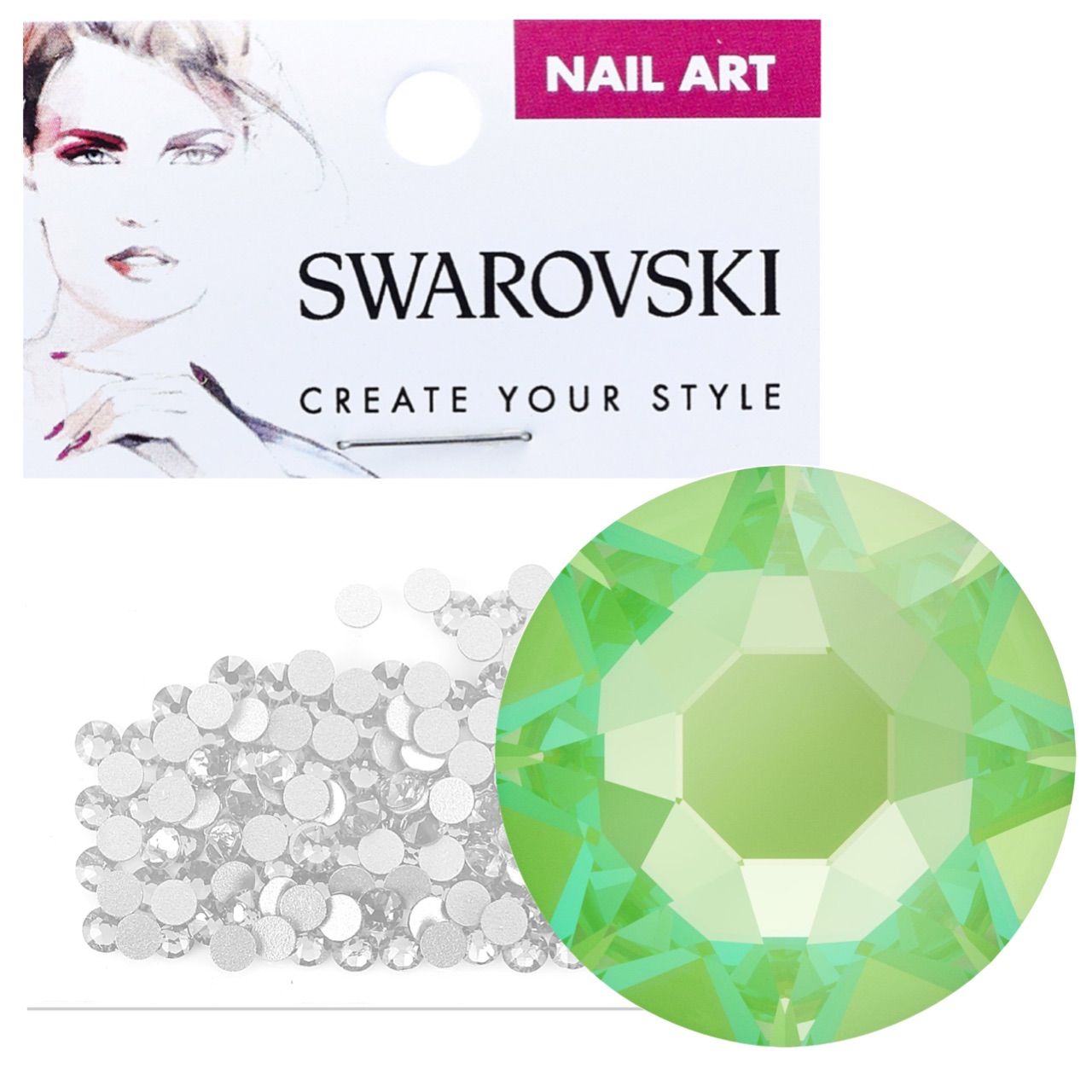 Crystals for Nails - Electric Green DeLite