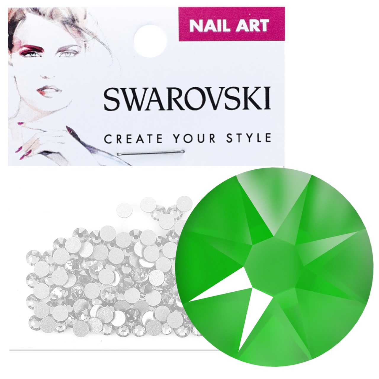 Crystals for Nails - Electric Green