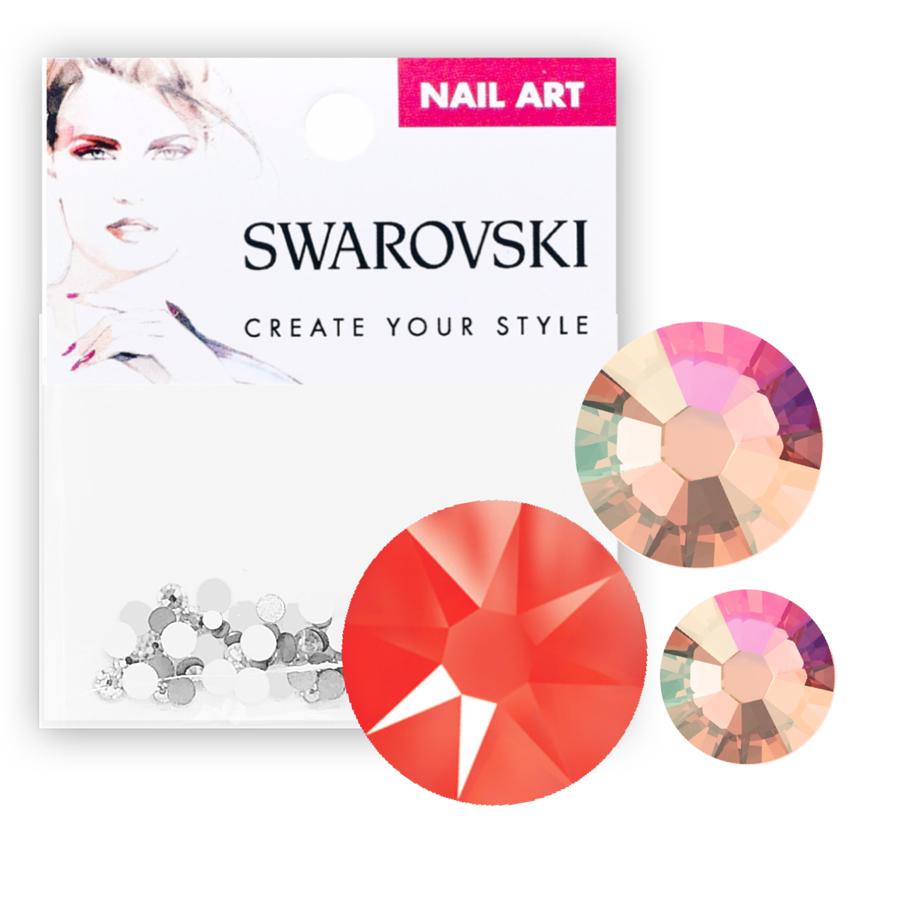 Crystals for Nails - Electric Orange Mixed Pack