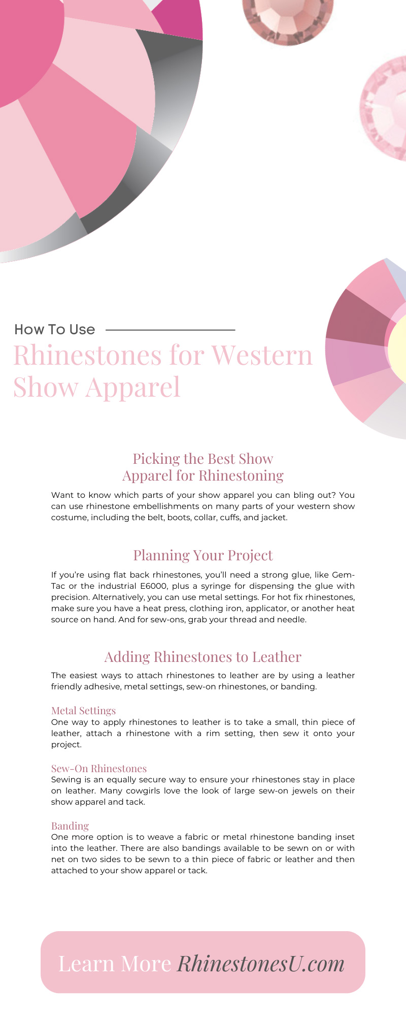 How To Use Rhinestones for Western Show Apparel - Rhinestones