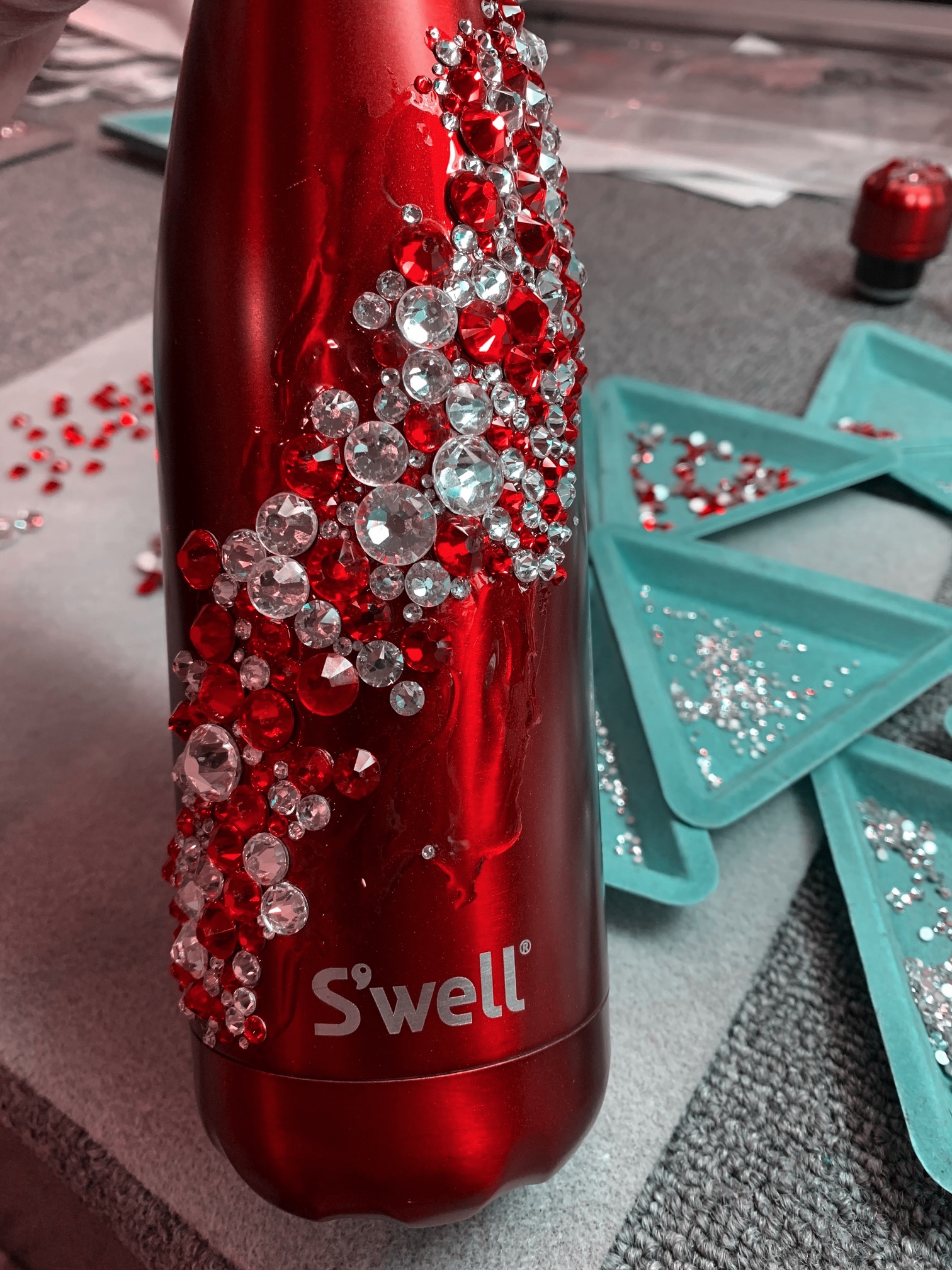 DIY Swarovski Water Bottle - Work in Progress