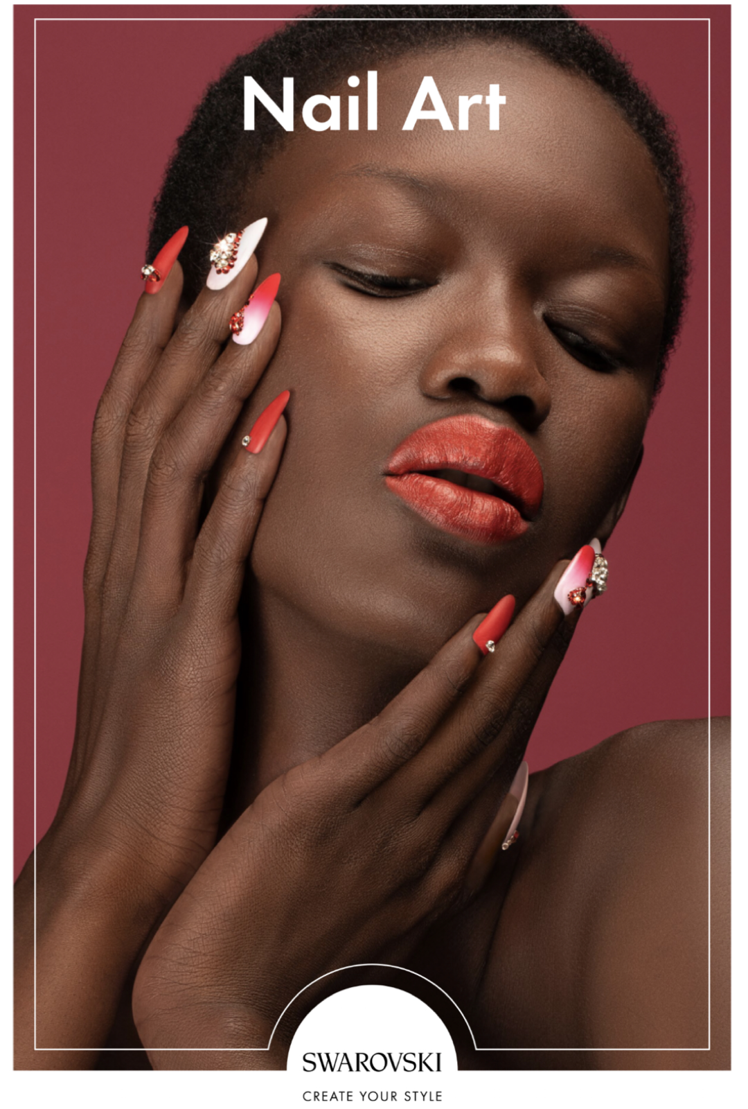 Red Rhinestone Nail Inspiration