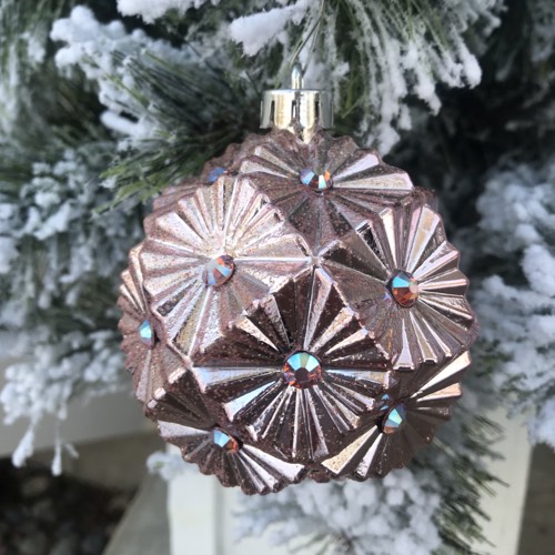 DIY Rhinestone Ornaments - Light Rose