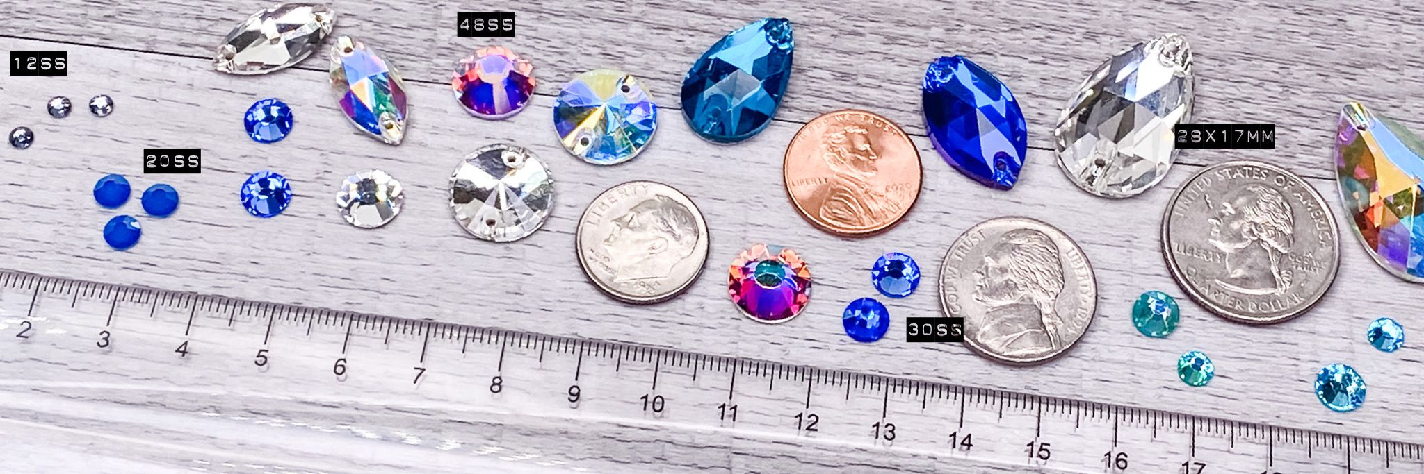 Rhinestones 101 What Size Rhinestone Do I Need? Rhinestones Unlimited