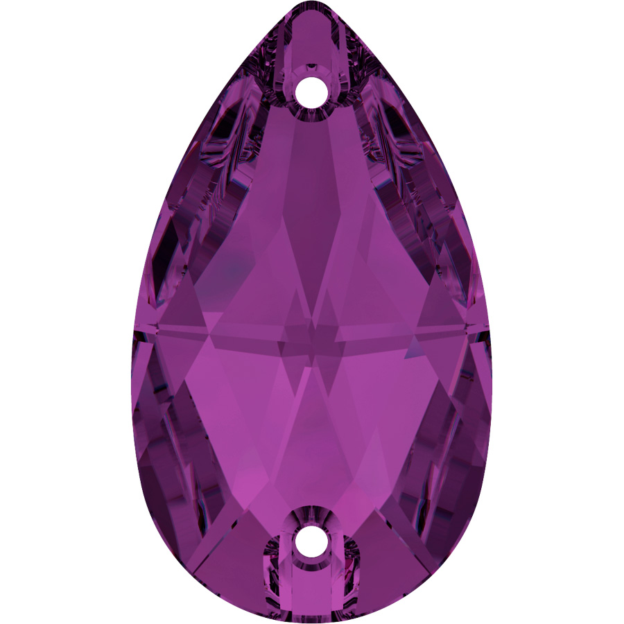 Swarovski Crystal - Amethyst Drop Sew On