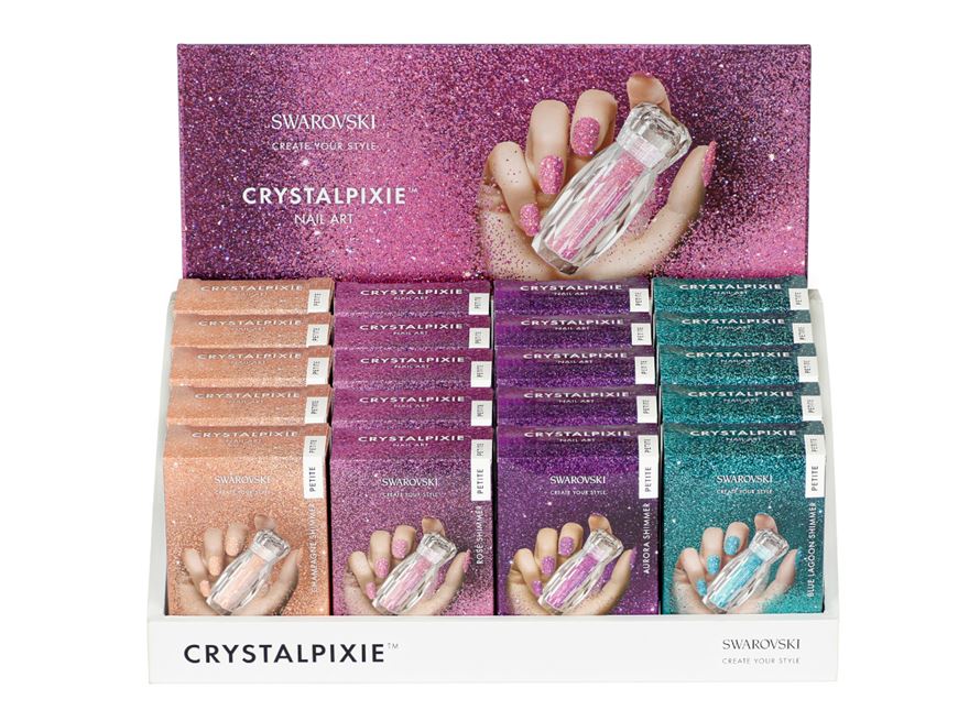 swarovski shimmer pixie crystals for nails display