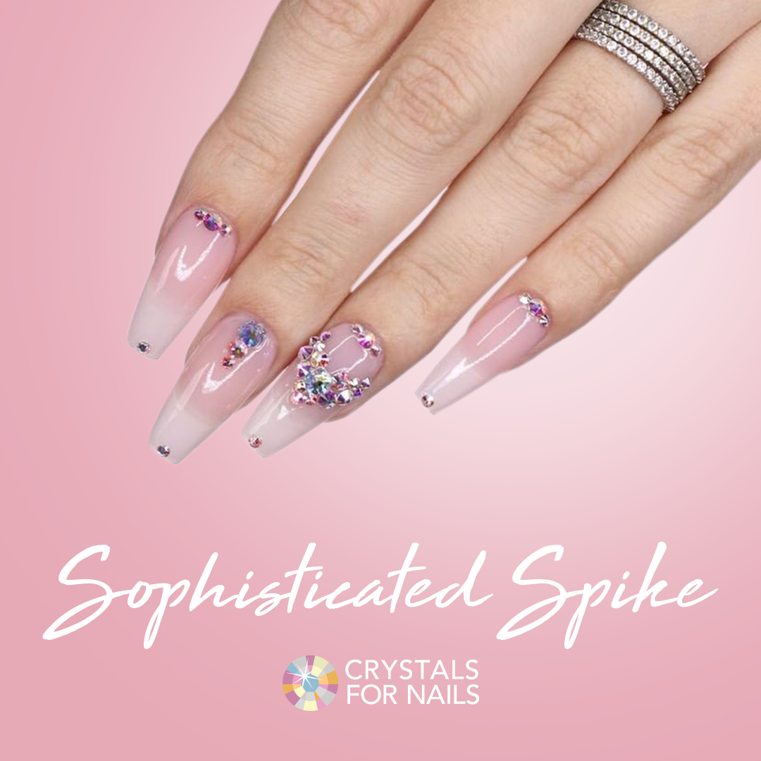 Sophisticated Spike Manicure - Crystals for Nails
